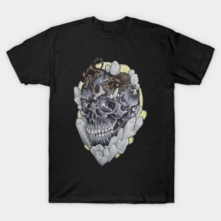 Gray Crystal Skull T-Shirt